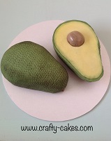 Avacado shaped carved cake